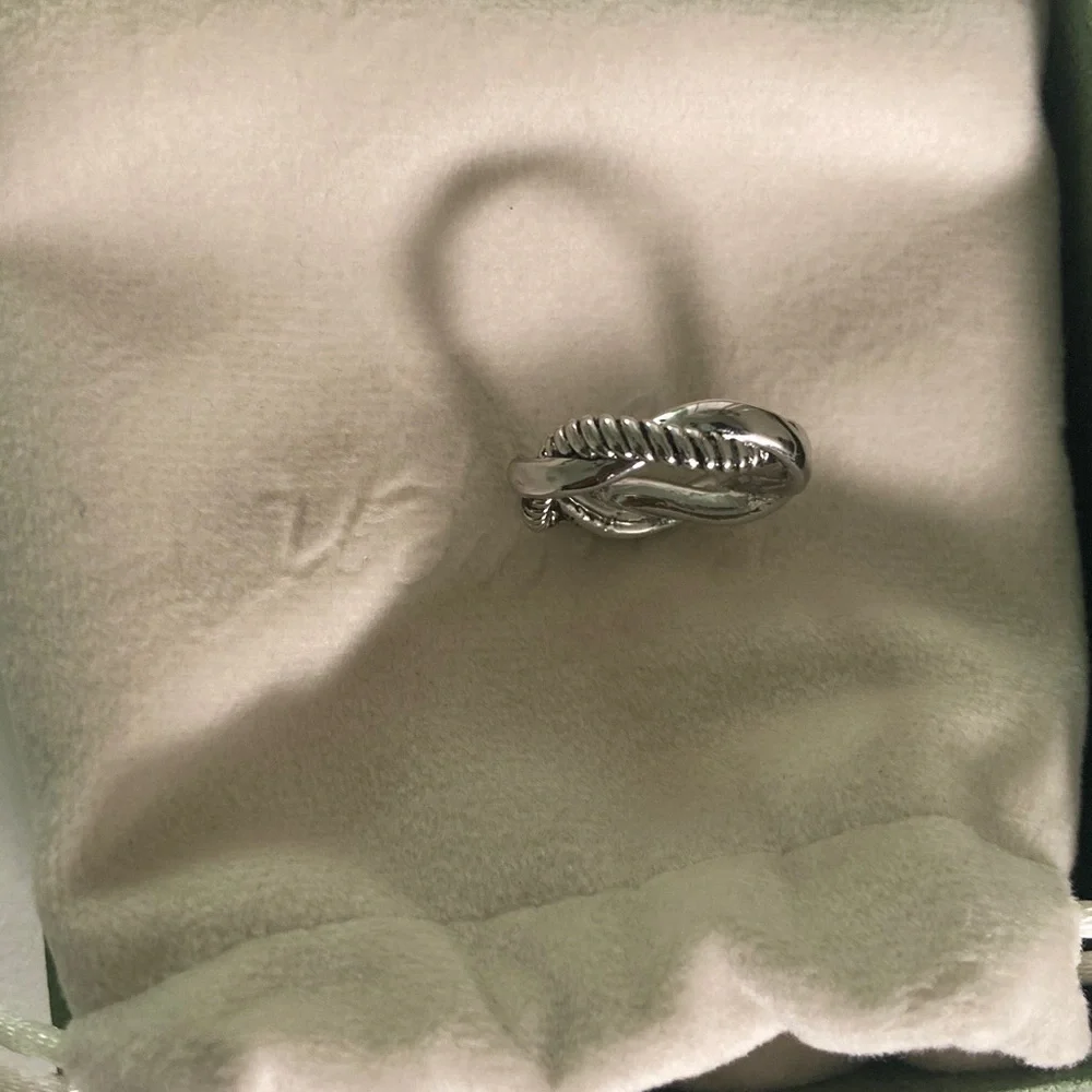 Revlon Silver-Tone Braided Ring with Branded Gift Pouch